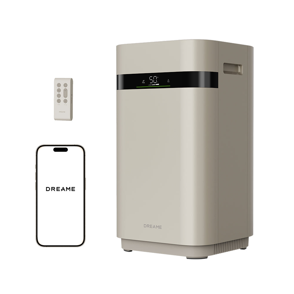 DREAME H40 Umidificatore, Umidificatore Evaporativo Senza Nebulizzazione Con Umidificazione Rapida da 800 ml/h, Purificazione a 4 Stadi per un Flusso d'Aria Confortevole, Dotato di Telecomando